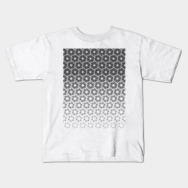 Geometric Pinwheel Pattern Kids T-Shirt by terrordro.me